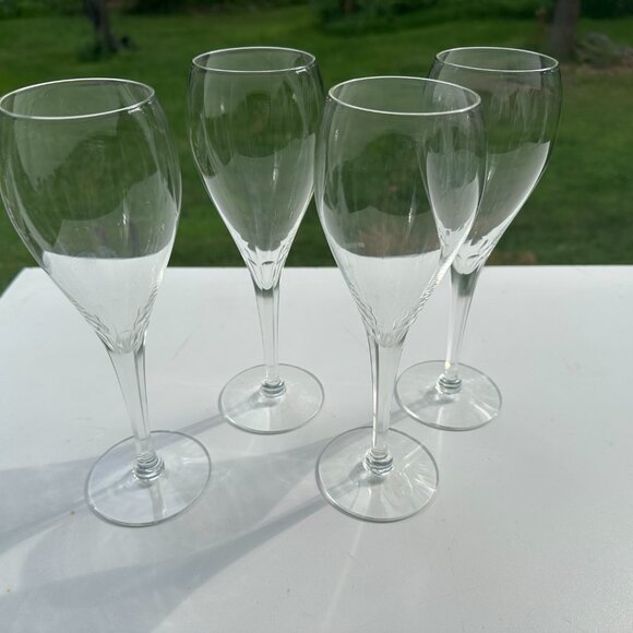 #9158 VINTAGE CUT STEM CHAMPANGE / TULIP SET OF 4 EA NO CHIPS - Picture 7 of 9